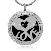 Amor corazón Antiguo Locket de plata Aceite esencial Aromaterapia Difusor-Aromaterapia Young Living